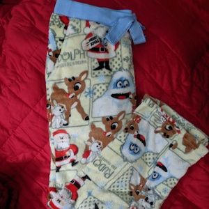 Rudolph the Red Nose Reindeer fleece pajama pants